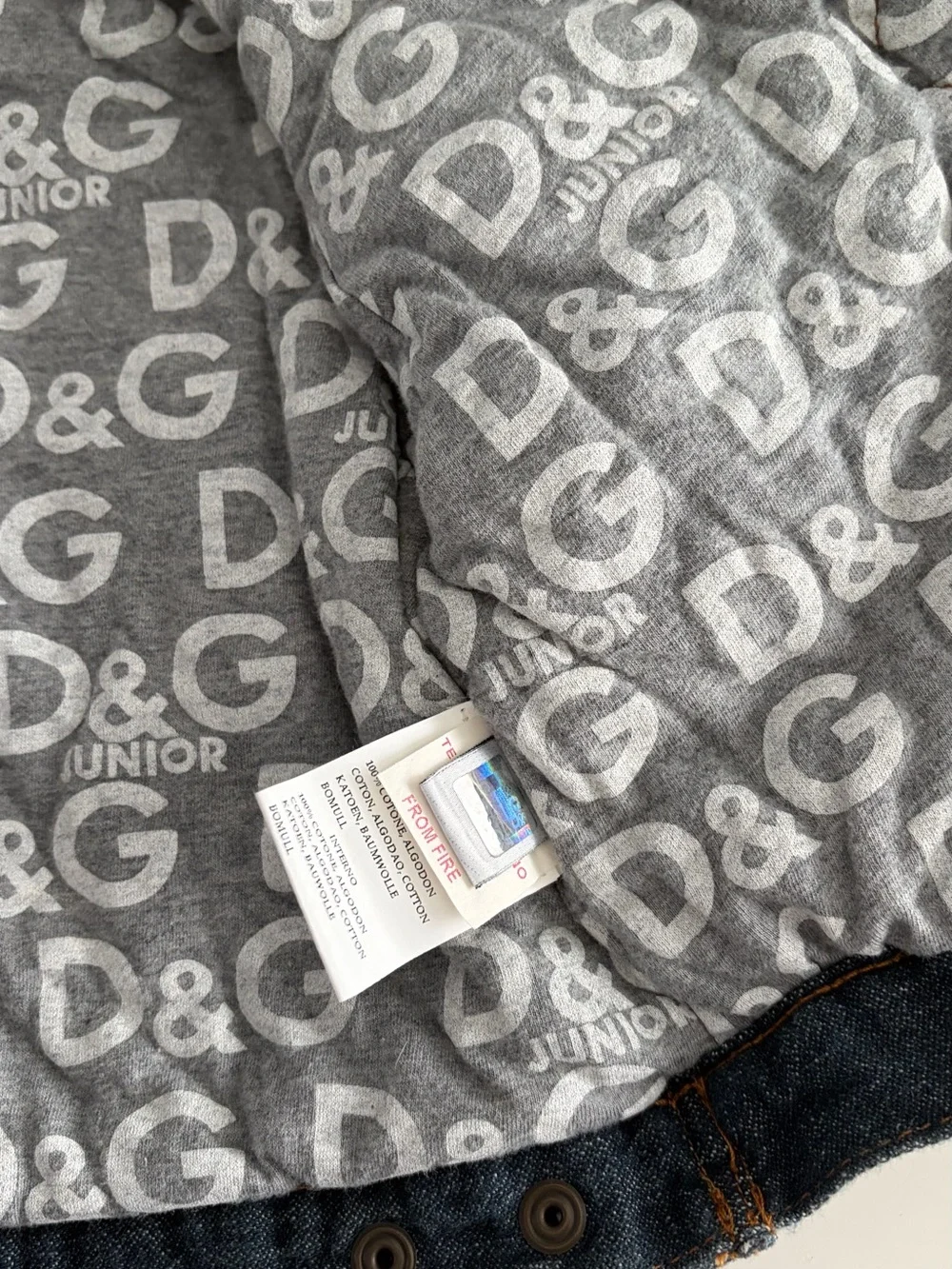 Kids Khaki Corduroy Winter Jacket by Dolce & Gabbana Junior 18-24 months